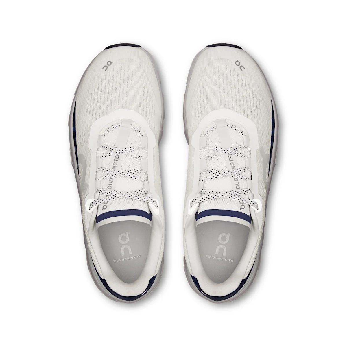 On Cloudmonster 61 - Ivoire | Minuit Max-cushioned running shoes for noticeable spring and rebound